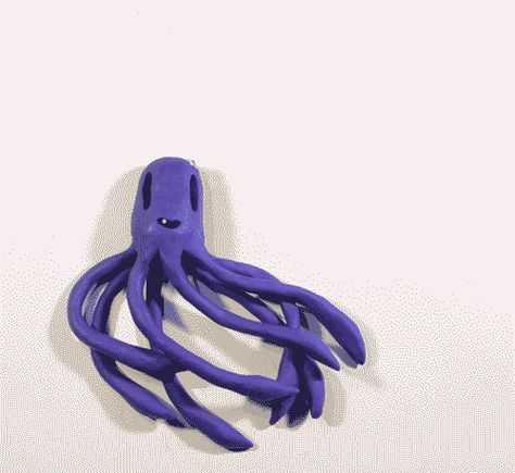 Clay Animation Stop Motion, Octopus Gif, Stop Motion Ideas, Stop Animation, Stop Frame Animation, Stop Motion Movies, Stop Motion Photography, Clay Animation, Animation Classes