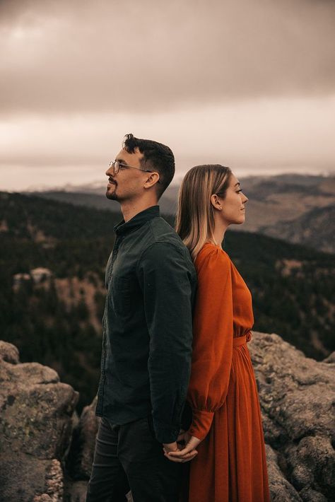 gloomy fall engagement session in Boulder at Lost gulch Pre Wedding Poses, Gloomy Day, Engagement Photo Poses, Fall Engagement, Couple Shoot, Wedding Poses, Couples Photoshoot, Bouldering, Photo Poses