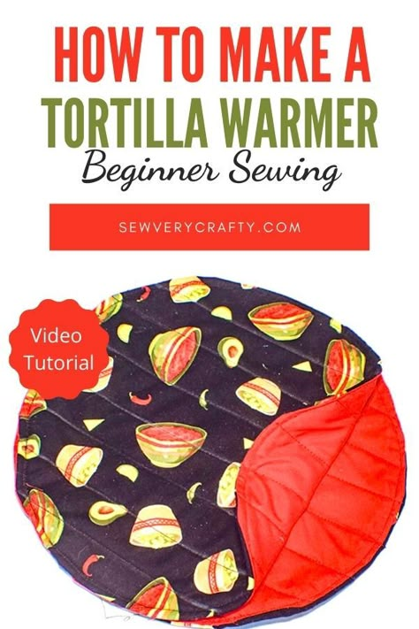 How To Sew A Tortilla Warmer, Fabric Tortilla Warmer Patterns, Tortilla Warmer Pattern Sewing Tutorials, Diy Tortilla Warmer Pattern, Tortilla Holder Pattern, Quilted Tortilla Warmer, Tortilla Warmers Pattern, Tortilla Warmer Pattern Free, Tortilla Warmer Pattern