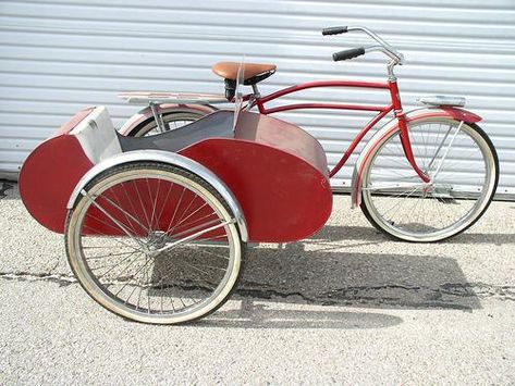 Bike With Sidecar, Giant Bicycle, Bicycle Sidecar, Bicycle Mechanics, Motorcycle Sidecar, Lowrider Bike, Motorized Bicycle, Push Bikes, Pedal Power