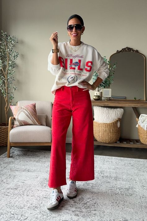 Abercrombie Bills NFL sweatshirt Size small Target Red Pants - size 4 (sized up) Amazon Sunnies

#LTKU#LTKSaleAlert#LTKFallSale
https://liketk.it/4SjO6 Red Crop Pants Outfit, Red Jeans Outfit Winter, Red Pant Outfits For Women, Red Pants Outfit Casual, Red Pant Outfits, Red Corduroy Pants Outfit, Red Wide Leg Pants Outfit, Red Cargo Pants Outfit, Red Trousers Outfit