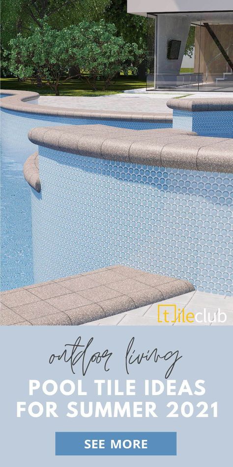 Get ready for summer 2021 with the best pool tile designs to make sure you're splashing in style! From gorgeous glass mosaics to stunning herringbone designs, these pool design ideas with some of our favorite pool tiles are here to inspire your backyard oasis Hexagon Pool Tile, Timeless Pool Design, Ceramic Pool Tile, Unique Pool Tile, Pool Renovation Ideas, Swimming Pool Tiles Waterline, Pool Tile Waterline Modern, White Pool Tile Waterline, Pool Mosaic Ideas