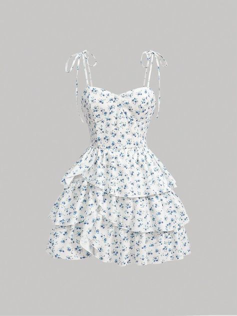 Spring Time Dresses, Graduation Dress Floral, Cute Italy Outfits, Graduation Dress Middle School 8th Grade, Cute Small Dresses, Cute White Dresses Graduation, Dresses Graduation 8th Grade, Cute Summer Dresses Aesthetic, Cute Shein Clothes