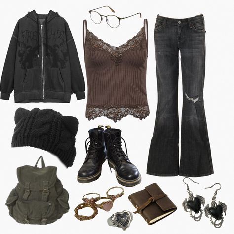 Early 200s Grunge, Gothic Y2k Outfits, 2000s Grunge Outfits, Outfits Ideas Y2k, Outfit Inspo Retro, Summer Savage, Aesthetic Black Outfits, Model Grunge, 2000s Fashion Outfits