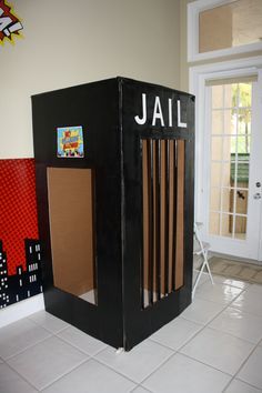 Monopoly Jail Photo Booth, Hulk Party Activities, Police Cadet Graduation Party, Cop Birthday Party, Diy Jail Cell Prop, Andy Griffith Birthday Party, Jail Booth Ideas, Jail Booth, Diy Bars