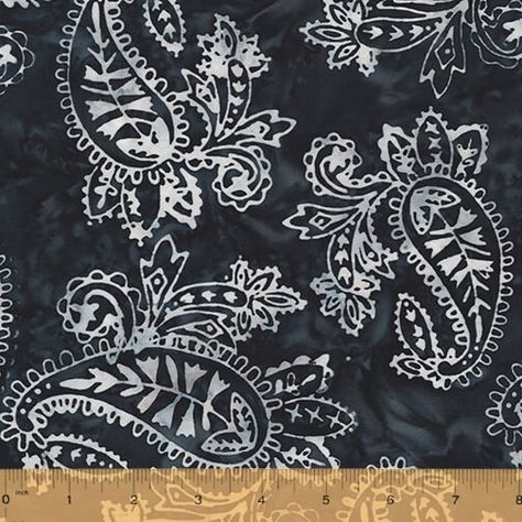 Garden Wild, Island Garden, Custom Wraps, Snowy Day, Batik Fabric, Paisley Pattern, Grey Fabric, 100 Percent, Cotton Weaving