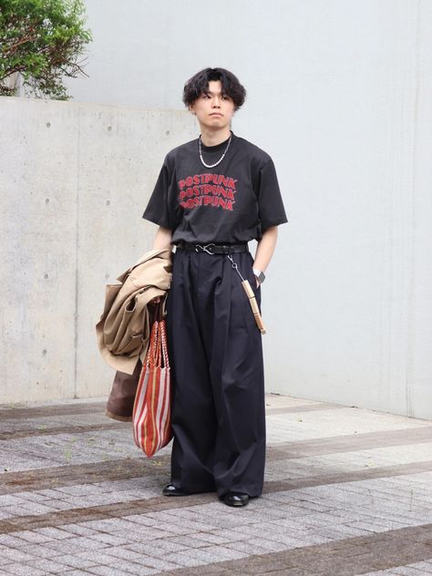 Japanese Mens Street Fashion, Street Fashion Asia, Japanese 90s Fashion Men, Japanese Fashion Male, Japanese Street Fashion Men, Hard Fits, Baggy Fashion, Japanese Street Wear, Clothing Reference