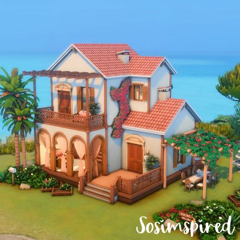 #sims #sims4 #thesims #houses #ts4houses #simsbuilds #speedbuilds #houseideas #simspiration #houseinspo #exterior #greekstyle #romanticvilla #myweddingstories Romantic Villa, Sims 4 Houses Layout, Sims Challenge, Sims Freeplay Houses, Sims 4 House Plans, Sims 4 House Building, Sims 4 House Design, Casas The Sims 4, Sims Building