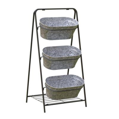 Panacea Products 10.43-in x 15.16-in Galvanized Metal Planter with Drainage Holes in the Pots & Planters department at Lowes.com Galvanized Bucket Planters, Metal Trough Planter, Metal Wash Tub, Metal Trough, Galvanized Planters, Bucket Planters, Metal Raised Garden Beds, Galvanized Tub, Metal Tub