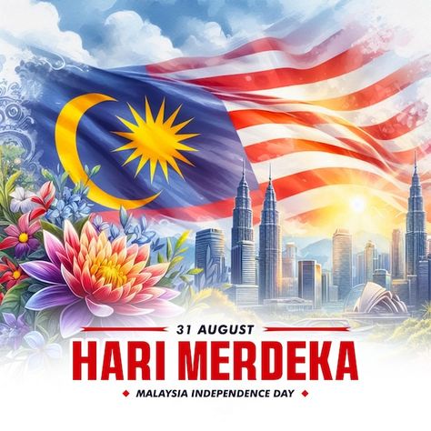 Malaysia Independence Day Poster Design, Poster Malaysia, Poster Kemerdekaan Malaysia, Idea Poster Kemerdekaan Malaysia, Tugu Negara Malaysia Art, Poster Kemerdekaan Malaysia Madani, Patriotic Posters, Independence Day, Graphic Resources