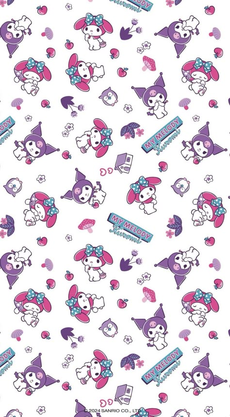 My Melodi, Kitty Background, Cricut Patterns, Sanrio Danshi, Hello Kitty Tattoos, My Melody Wallpaper, Hello Kitty Themes, My Melody Kuromi, Hello Kitty Characters