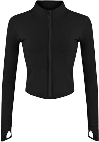 Lviefent Womens Lightweight Full Zip Running Track Jacket Workout Slim Fit Yoga Sportwear with Thumb Holes at Amazon Women’s Clothing store Womens Running Jacket, Running Track, Running Workout, Running Jacket, Selling Products, Winter Clothes, Workout Jacket, Thumb Holes, Amazon Women