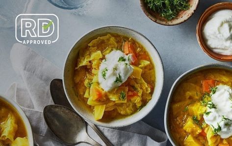 Golden Beet Borscht | Recipes | MyFitnessPal Healthy Gut Foods, Beet Borscht, Myfitnesspal Recipes, My Fitness Pal Recipes, Borscht Recipe, Fitness Pal Recipes, Borscht Soup, Golden Beets, My Fitness Pal