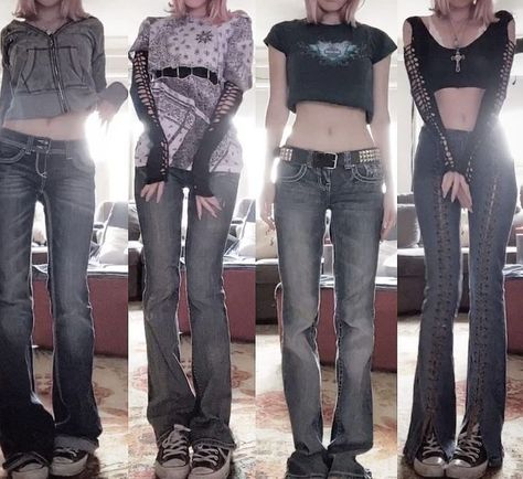 2000s Fashion Outfits, Swaggy Outfits, Alternative Outfits, Mode Inspo, Different Outfits, Soft Grunge, 가을 패션, Edgy Outfits, 2000s Fashion