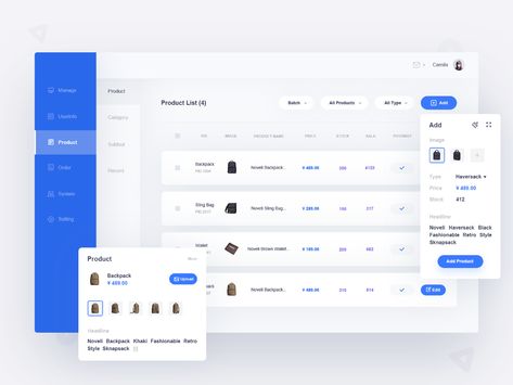 ProductList by Camila for Null on Dribbble Ui Ux Website Design, Ecommerce Ui Design, Ux Website Design, Website Design Landing Page, Analytics Design, Dashboard Interface, Ui Ux Website, Ui Design Dashboard, Wireframe Design