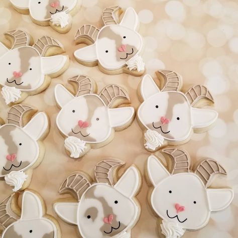 Goat Party, Cookie Tips, Happy Goat, Popular Cookies, Daughters Birthday, Baby Bells, Agriculture Education, Cookie Time, Baby Birthday Cakes