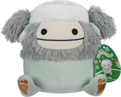 Squishmallows SQXM00602 7.5-Inch Evita Grey Bigfoot with Trapper Hat-Little Ultrasoft Official Jazwares Plush : Amazon.co.uk: Toys & Games Squishmallows Collection, Pillow Pals, Long Car Rides, Trapper Hat, Trapper Hats, Cute Plush, Soft Plush, Plush Toy, Plush Toys