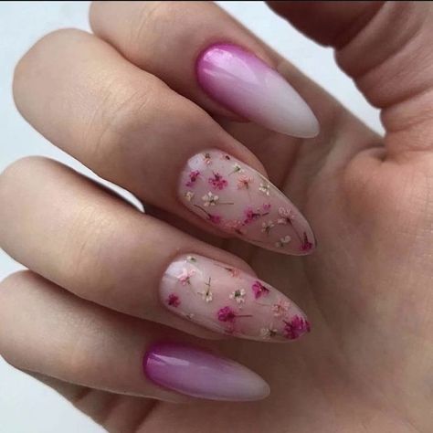 April Motivation, Pink Nail Art Ideas, Nail Art Fleur, Cleaning Aesthetic, Trendy Manicure, Grey Acrylic Nails, Flowers Nail Art, April Nails, Gel Nail Art Designs