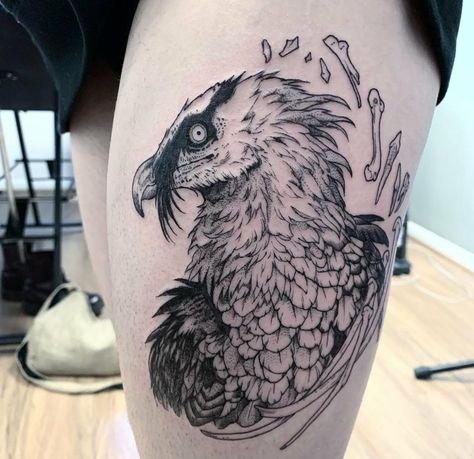 Breaded Vulture, Bearded Vulture Tattoo, White Raven Tattoo, Vulture Aesthetic, Traditional Vulture Tattoo, Vulture Tattoo, Bearded Vulture, White Raven, Prison Tattoos