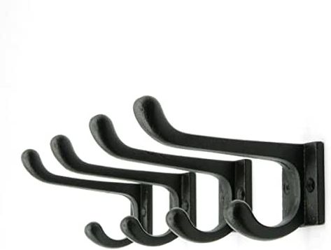 Amazon.com: black wall hooks Farmhouse Coat Hooks, Black Wall Hooks, Cast Iron Coat Hooks, Coat Hooks Wall Mounted, Diy Coat, Cast Iron Hooks, Cast Iron Wall, Vintage Hooks, Hallway Designs