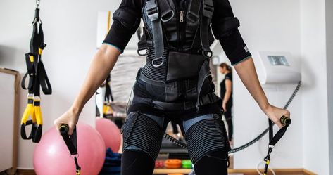 What Are EMS Workouts and Are They Really Worth the Hype? Electrical Muscle Stimulation, Ems Training, Electric Muscle Stimulator, My Knee Hurts, Benefits Of Strength Training, Ab Trainer, Muscle Stimulator, Staying Fit, Fitness Trends