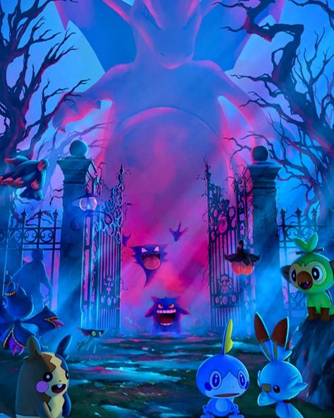 Ayo this new #PokemonGO loading screen goes hard! 🔥🫨 Loading Wallpaper, Grookey Pokemon, Haunter Pokemon, Satoshi Tajiri, Pokemon Halloween, Team Instinct, Loading Screen, Halloween Labels, Video Game Genre