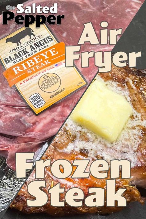 Much to my surprise, cooking a steak from frozen using your air fryer is absolutely delicious! In fact, you won't be able to tell the difference from cooking from thawed. So, next time you need a quick and easy dinner, grab that steak from your freezer and air fry it! In about 30 minutes, you will have a delicious steak! Frozen Steaks In Air Fryer, Frozen Steak In Air Fryer, Cook Frozen Steak, Multi Cooker Recipes, Frozen Steak, Lamb Steaks, Delicious Steak, Air Fryer Steak, Tenderloin Steak