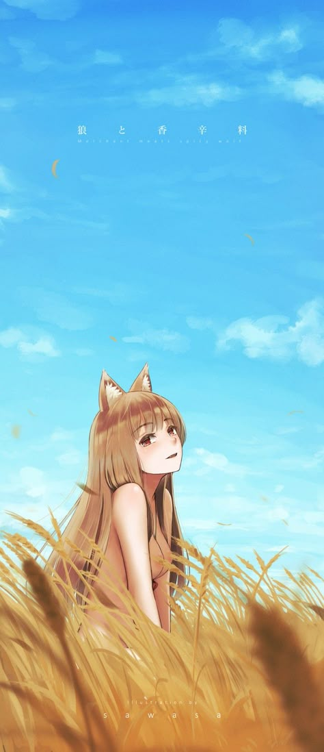 Spice And Wolf Holo Fan Art, Spice And Wolf Wallpapers, Holo Wallpapers, Spice And Wolf Holo, Spice And Wolf, Wolf Wallpaper, Fox Girl, Cute Comics, Anime Outfits