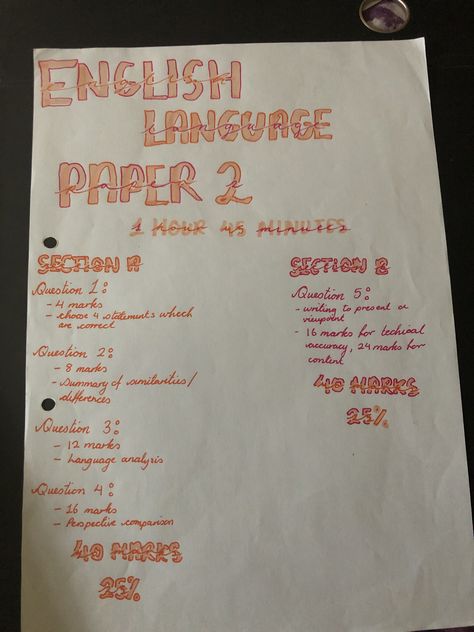 Gcse English Language Paper 1 Question 2, English Language Paper 2 Gcse Revision, English Language Paper 1 Revision, English Language Gcse Revision, Revision Materials, Revision English, Language Paper 2, Language Notes, English Gcse Revision