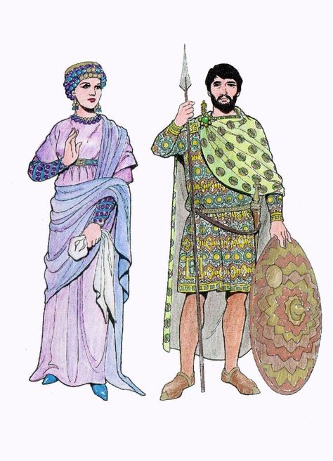 Byzantine Fashion, Egyptian Drawings, Empire Outfit, Marvel Fashion, Propaganda Art, Historical Women, Byzantine Empire, History Fashion, Century Clothing