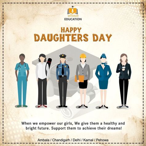 Give wings to your daughter's dream and let her fly high. #HappyDaughtersDay2021 #HappyDaughtersDay #DaughtersDay #Daughters #Empowerment #FlyHigh #BigDreams #KapisthalEducation Happy Daughters Day, Daughter's Day, Daughter Day, Daughters Day, National Days, General Ideas, Fly High, Bright Future, Our Girl