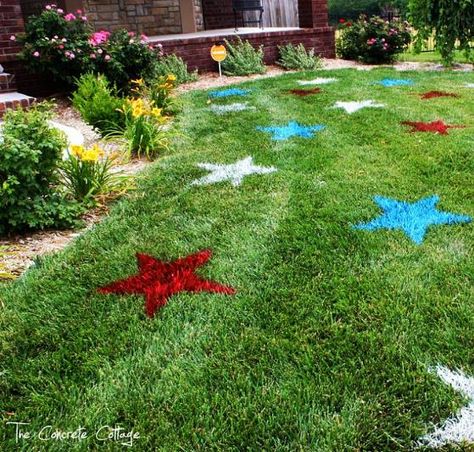 The {DIY Patriotic Lawn Stars} that everybody loves! Lawn Stars, Patriotic Crafts, Patriotic Party, 4th Of July Decorations, Patriotic Holidays, July Crafts, 4th Of July Party, July Party, Patriotic Decorations