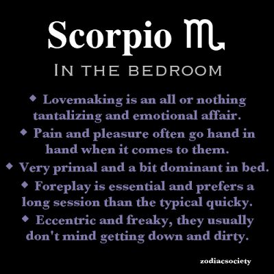 Scorpio in the Bedrooom:     lovemaking is an all or nothing tantalizing and emotional affair.... Scorpio Sextrology Women, Scorpio Sextrology, Scorpio In Bed, Zodiac Conversations, Scorpio Women Quotes, Leo Men In Bed, Scorpion Queen, Scorpion Facts, All About Scorpio