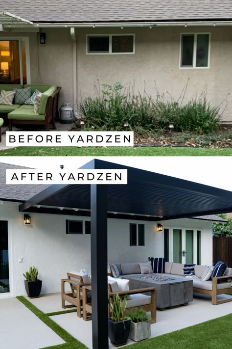 Online Landscape Design, Outdoor Renovation, Backyard Renovations, Patio Cover, Backyard Remodel, Backyard Inspiration, Backyard Inspo, Yard Design, Small Backyard Pools