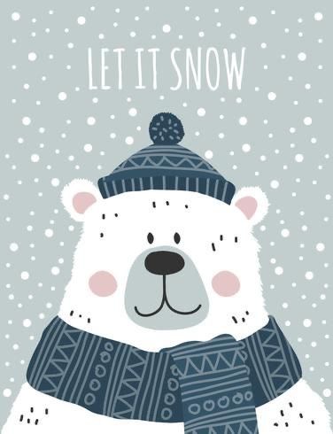 Snow Vector, Vector Art Design, Winter Bear, Winter Illustration, Winter Watercolor, Cute Christmas Wallpaper, Winter Animals, Christmas Bear, Christmas Drawing