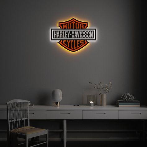 Fresh arrival! Behold the exceptional Harley Davidson Original Wall Sign, now available at an irresistible price of $79.00 Don Omar, Garage Art, Cave Decor, Motor Harley Davidson Cycles, Garage Walls, Groomsmen Gift, Man Cave Decor, City House, Gift For Dad