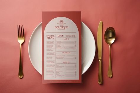 Restaurant menu card mockup, editable  design | premium image by rawpixel.com / ton Restaurant Menu Card, Premium Restaurant, Menu Cafe, Aesthetic Mockup, Menu Card Design, Menu Mockup, Card Mockup, Menu Card, Cafe Menu