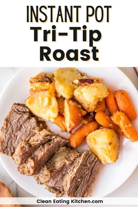 When you want a tender and easy way to cook a roast, try this recipe for Instant Pot Tri Tip. This easy beef dish can be served sliced or shredded. Serve it with your favorite vegetables for a delicious meal. Instant Pot Tri Tip, Pot Roast And Potatoes, Roast And Potatoes, Tri Tip Roast, Roast Beef And Potatoes, Mississippi Roast Recipe, Tip Roast, Crockpot Roast Recipes, Instant Pot Pot Roast