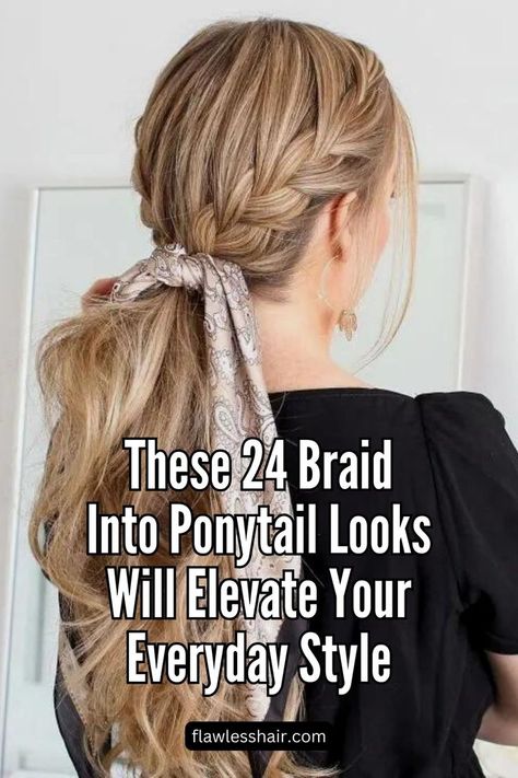 Double French Braids Into Ponytail Double French Braid Into Ponytail, Bottom Braid Ponytail, Low Pony Hairstyles With Braid, Side Braids Ponytail, Ponytail With Tiny Braids, Double French Braid Ponytail, Side French Braid Into Ponytail, Braided Ponytail Hairstyles For Wedding, French Braid Low Ponytail