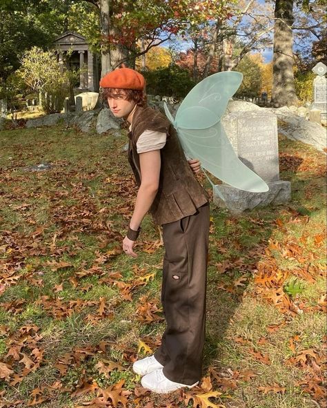 Aesthetic Fairy Costume, Fairy Outfit Aesthetic, Mens Halloween Costumes Diy, Outfits For Males, Aesthetic Fairy Core, Dark Fairy Costume, Boys Halloween Costume, Pixie Costume, Fairy Core Outfits