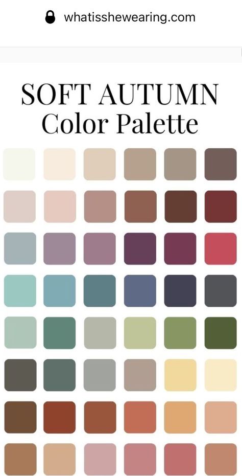 #warmcolors #decorideas #interiordesign #homeinspiration #colorpalette #homedecor #interiorstyling #designinspiration #colortrends Feminine Fall Color Palette, Soft Autumn Color Wheel, Soft Autumn Jewellery, Autumn Neutrals Color Palettes, Muted Soft Autumn Color Palette, Soft Autumn Wedding Dress, Soft Autumn Blue Eyes, Soft Autumn Worst Colors, Soft Autumn Summer Capsule