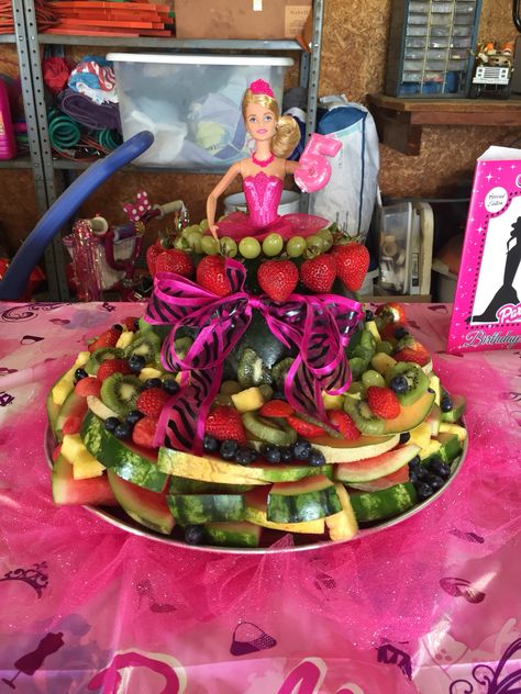 Barbie fruit Barbie Fruit Platter, Barbie Fruit Tray, Barbie Birthday Party, Fourth Birthday, Barbie Birthday, Fruit Platter, Fruit Tray, Party Fun, Best Part Of Me