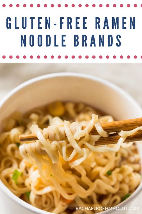 Gluten-free Ramen Noodles: Brands and Alternatives Gluten Free Roman Noodles, Gluten Free Noodle Dishes, Asain Food Gluten Free, Gluten Free Rice Noodle Recipes, Gluten Free Ramen Recipes, Gluten Free Noodle Recipes, Gluten Free Noodles Homemade, Gluten Free Noodle Soup, Gluten Free Rice Recipes