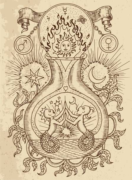 17,162 Alchemy Illustrations, Royalty-Free Vector Graphics & Clip Art - iStock Alchemy Illustration, Codex Gigas, Alchemical Symbols, Alchemy Art, Alchemic Symbols, Alchemy Symbols, Esoteric Art, Occult Art, Zodiac Signs Gemini