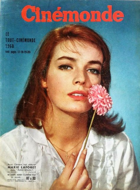 Cinemonde, January 1960. (Marie LaForet) London England, Magazine Cover, Finland, Norway, Magazine, Graphic Design, Film