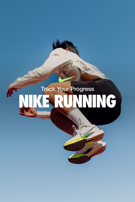 Track every step from start to finish with the Nike Track & Field Progression Pack. Nike Ads Design, Nike Running Campaign, Nike Campaign Design, Running Advertising, Nike Advertising, Athletic Photoshoot, Fitness Ads, Nike Ads, Nike Add