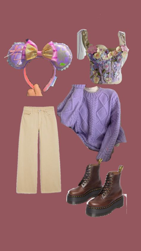 Outfit based on new disney parks rapunzel ears Rapunzel Ears, Rapunzel Outfit, Disney Birthday, Disney Outfits, Rapunzel, Disney Parks, Princess Dress, Tangled, Disney World