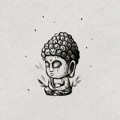 Small Buddha Tattoo, Psy Tattoo, Buddha Cartoon, Buddha Sketch, Buda Tattoo, Boys Tattoo, Hindu Tattoos, Vietnam Tattoo, Avengers Drawings