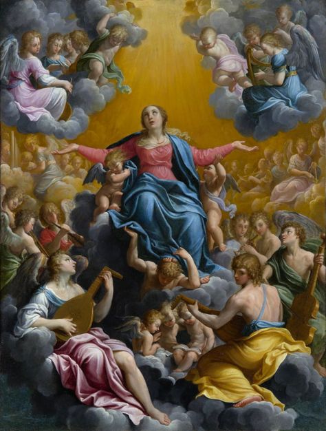 The Dogma of the Assumption and the Crowning of Mary in Heaven The Assumption Of Mary, Virgin Mary Picture, Assumption Of The Virgin, Assumption Of Mary, Baroque Painting, Queen Of Heaven, The Virgin Mary, Blessed Virgin Mary, Blessed Virgin