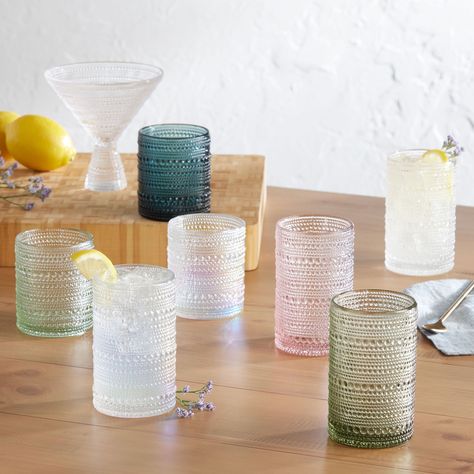 Jupiter Beaded Glass Dishware Collection - World Market Highball Glass, Old Fashioned Glass, Glassware Collection, Iced Drinks, Glassware Set, Tools For Sale, World Market, Homemade Gifts, Sale House